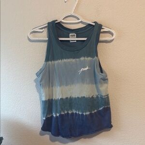 PINK Victoria's Secret Blue Tie-Dye crop Tank Top XS